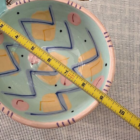 Susan Painter Pineapple Shaped Serving Dish Bowl‎ Handpainted Eclectic Rare - Picture 9 of 10